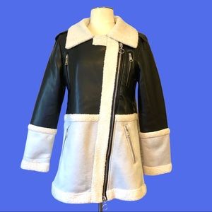 Leola Couture Faux leather and suede coat